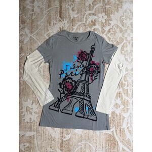 Y2k California Talk Girls Long Sleeve J'adore Paris Shirt